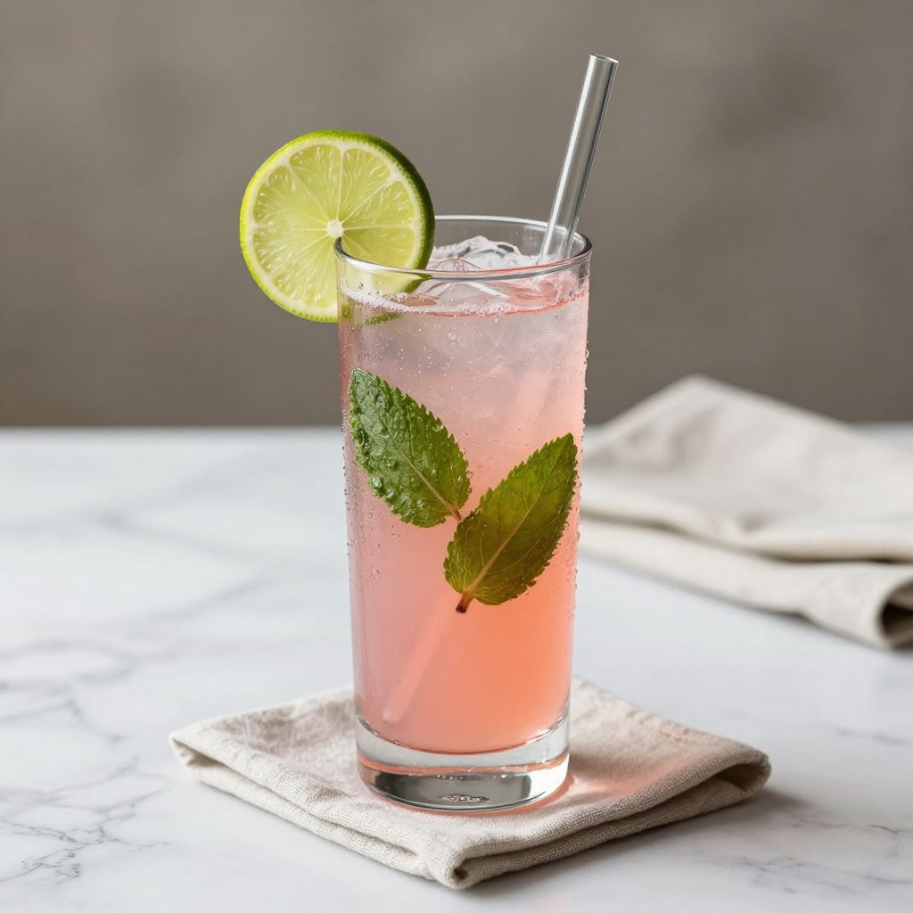 Fresh watermelon agua fresca in a glass