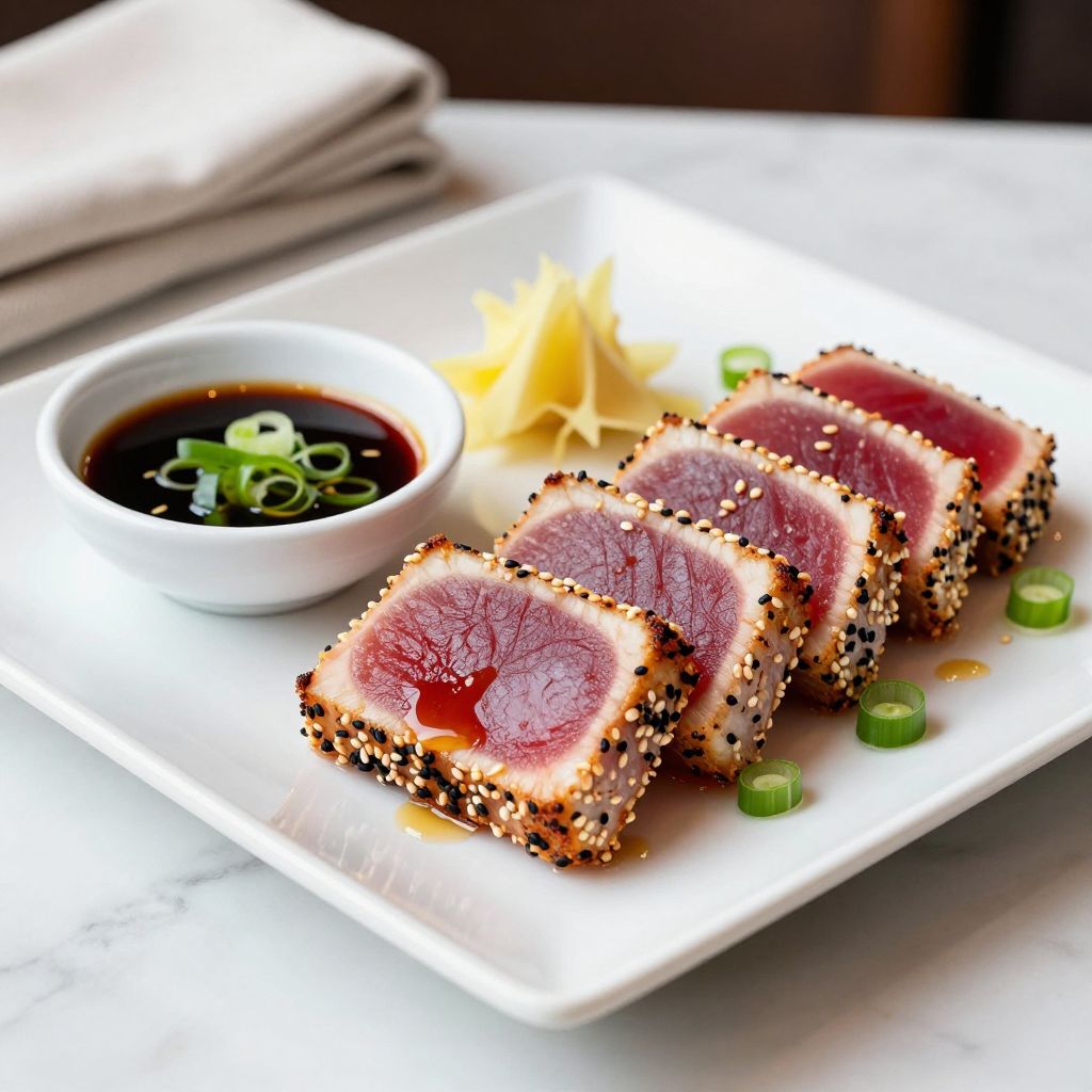 Ahi tuna recipe card image