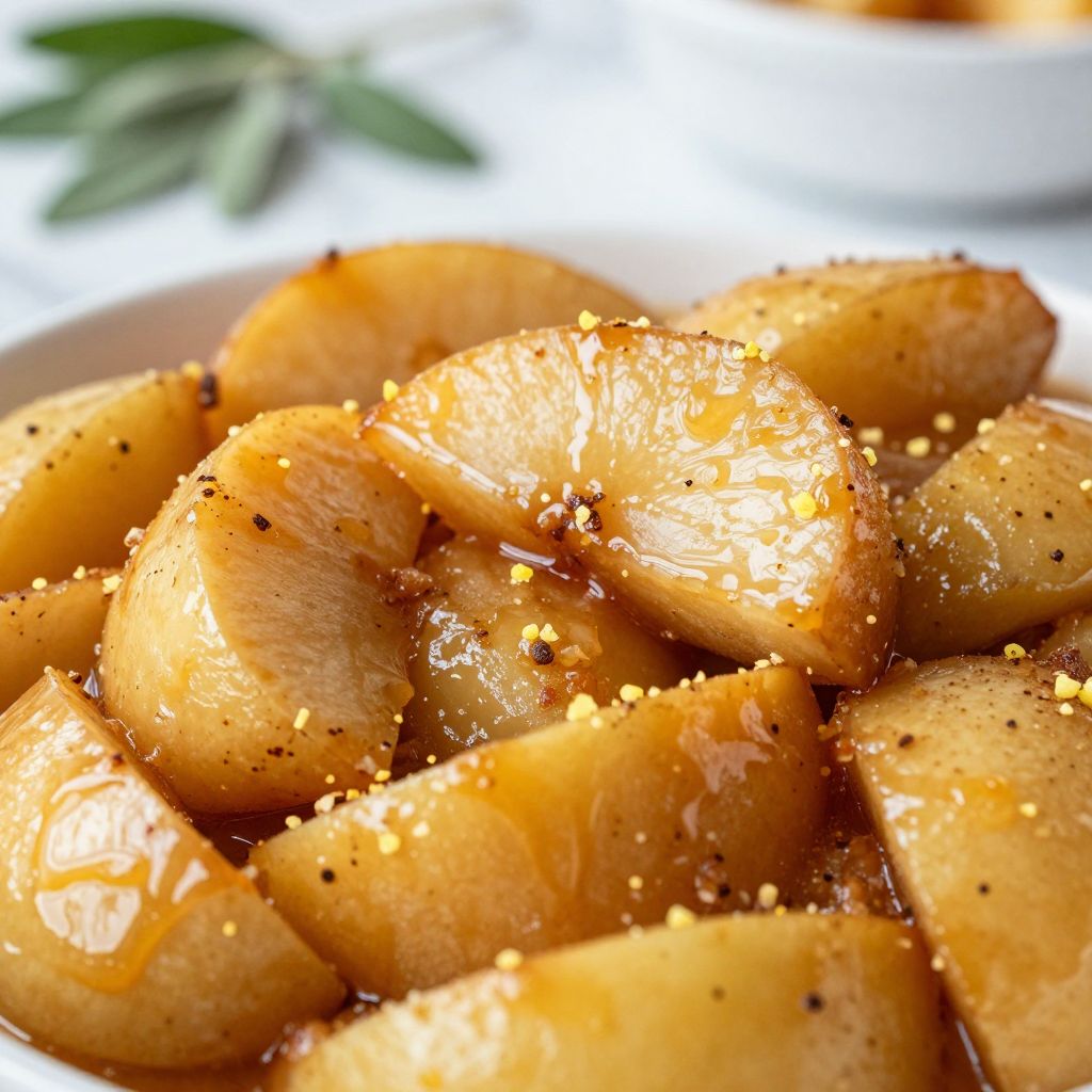 Finished apple pie filling in pan
