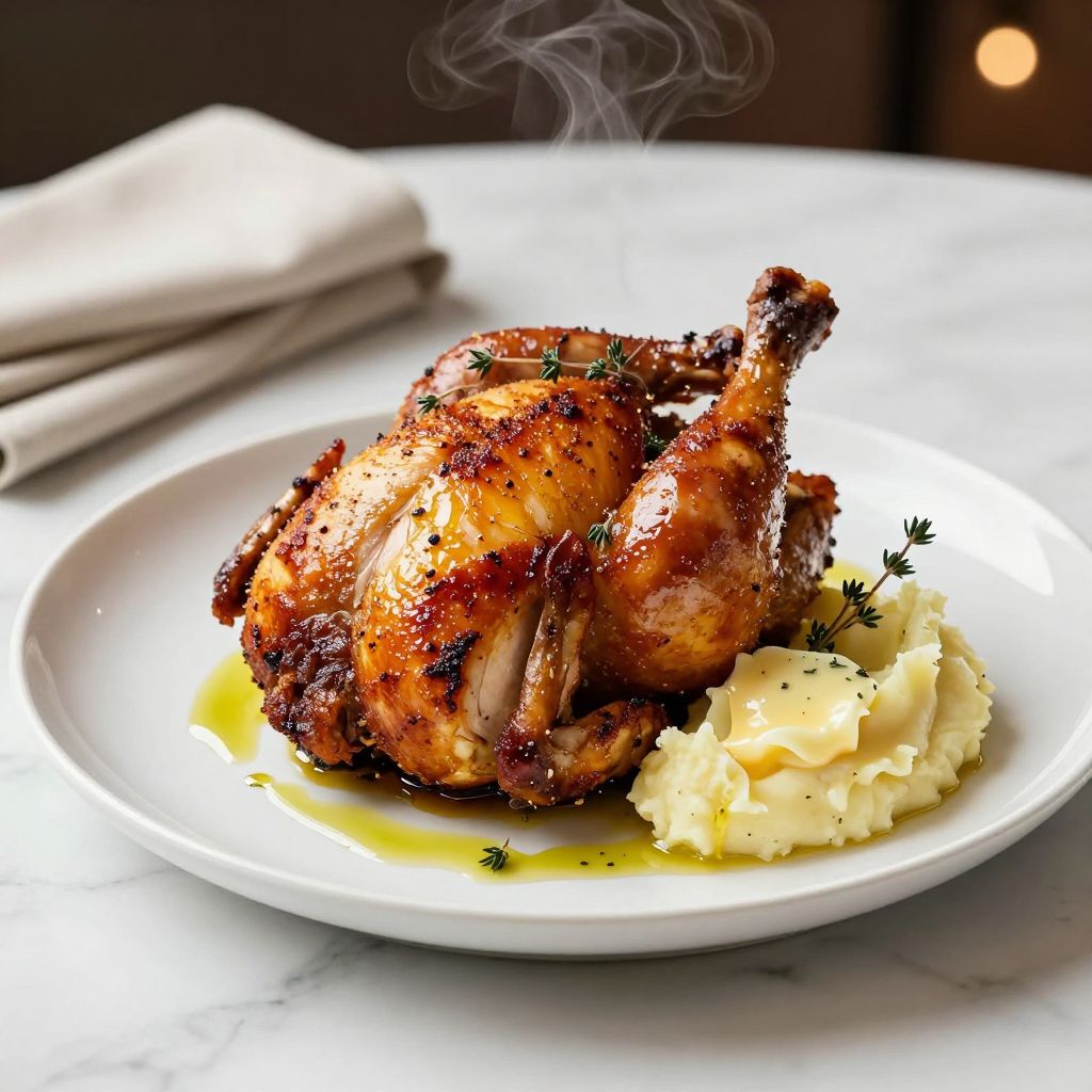 Beer can chicken on grill