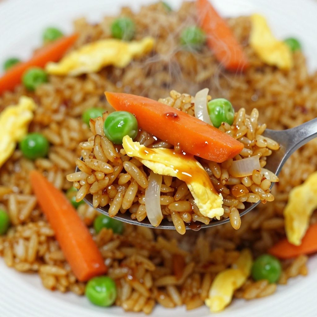 Benihana fried rice in a pan