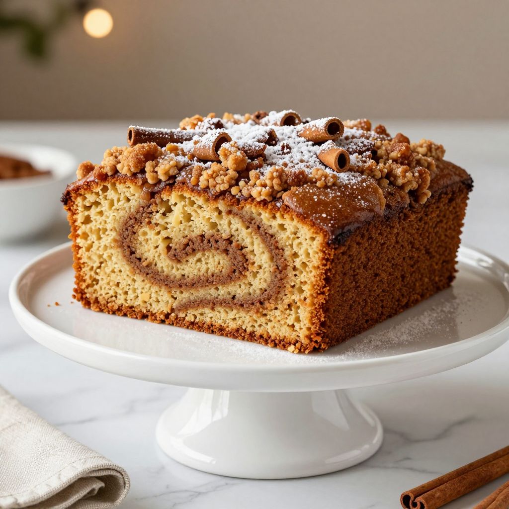 Slice of Bisquick coffee cake
