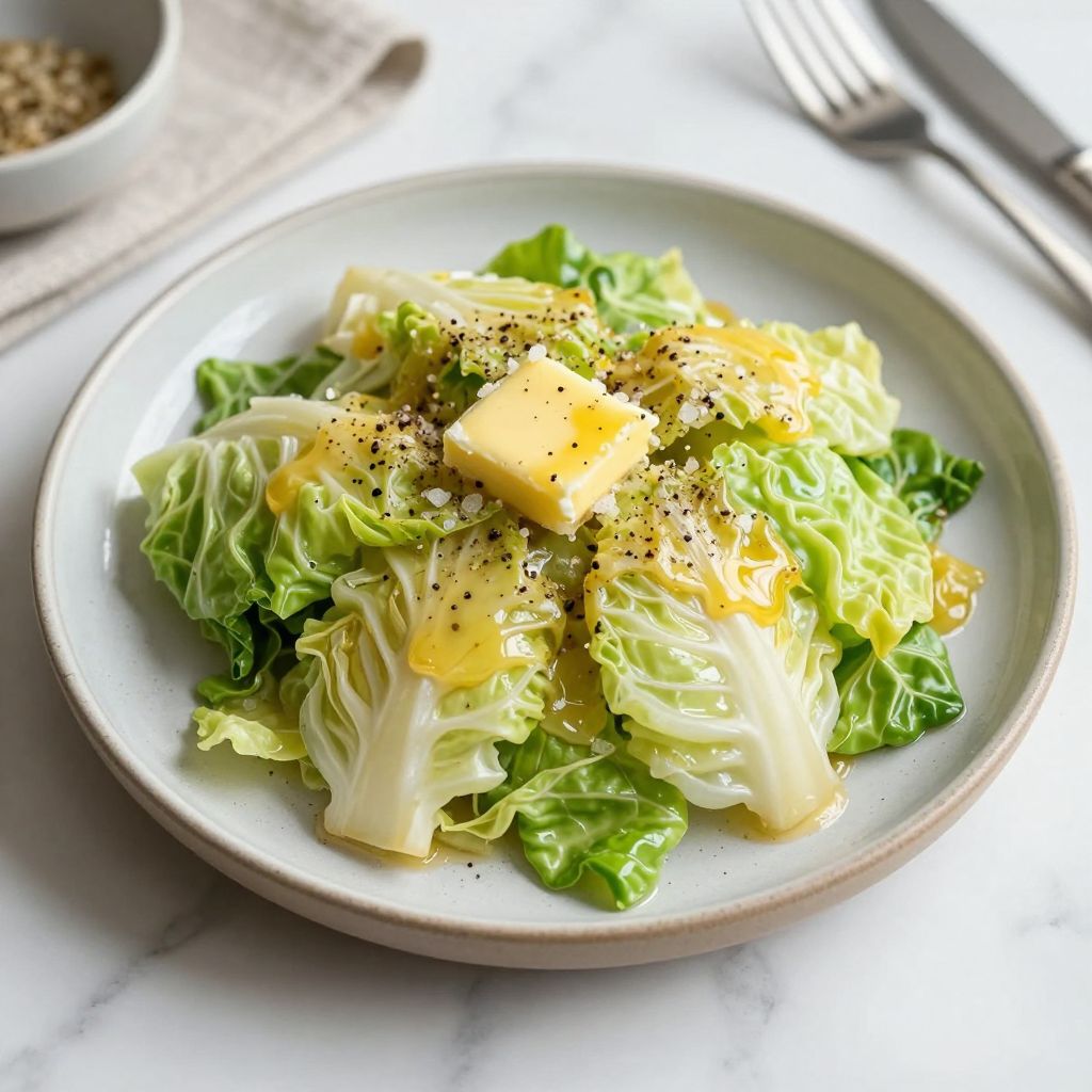 Boiled cabbage ready to serve