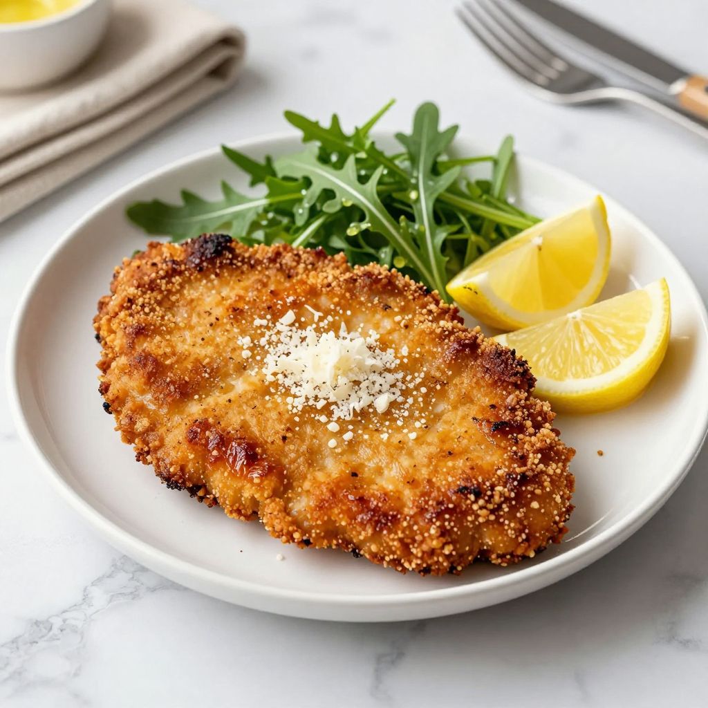 Chicken cutlet serving suggestion