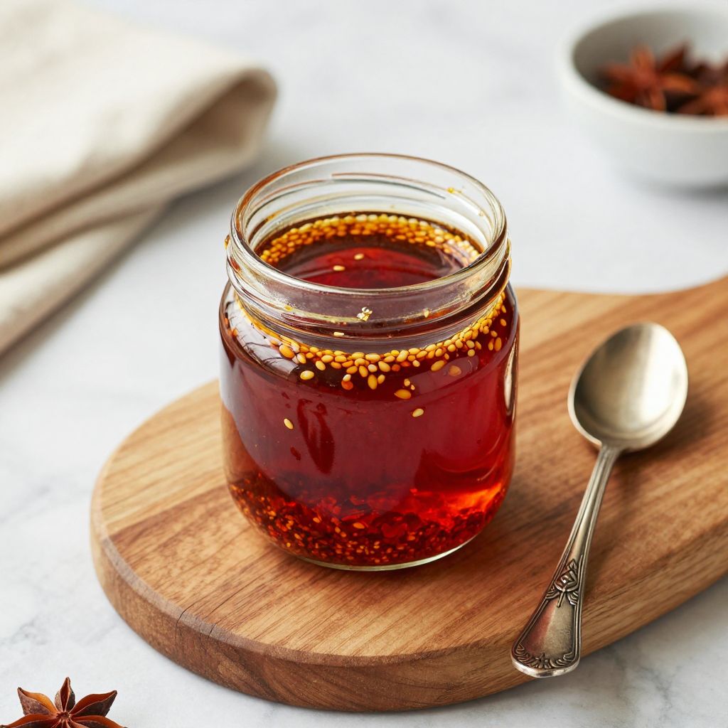 Chili oil served with dumplings