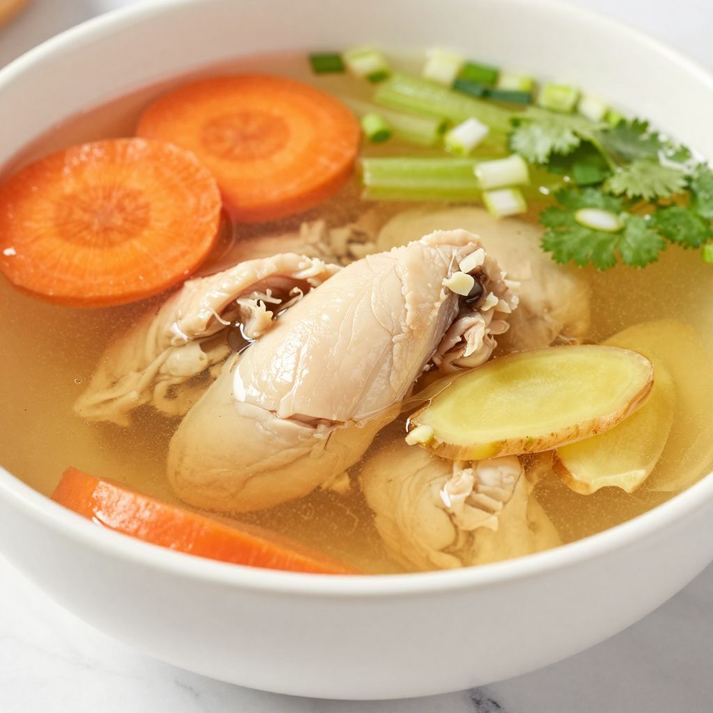 Clear soup cooking process