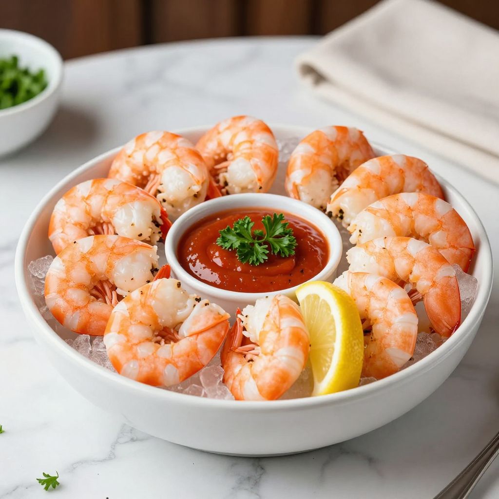 Cocktail sauce served with shrimp