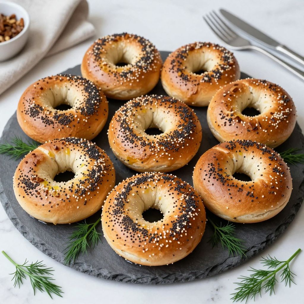 Baked cottage cheese bagels
