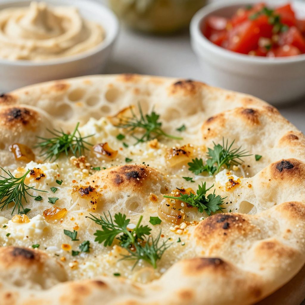 Cottage cheese flatbread cooking steps