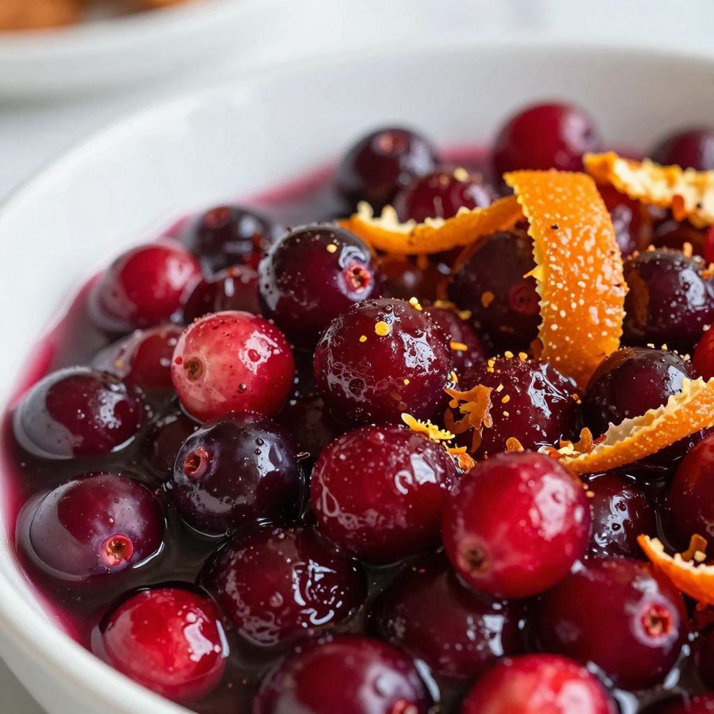 Cranberry sauce cooking