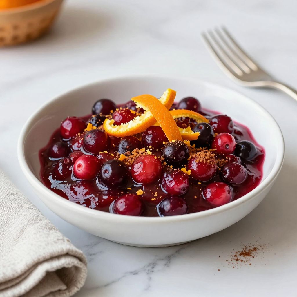 Finished cranberry sauce in jar