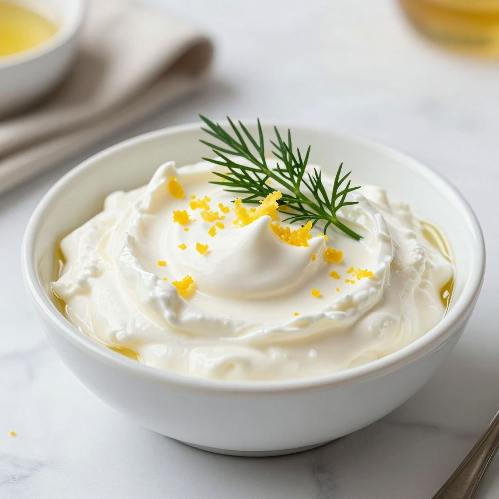 Creme fraiche served and ready to use