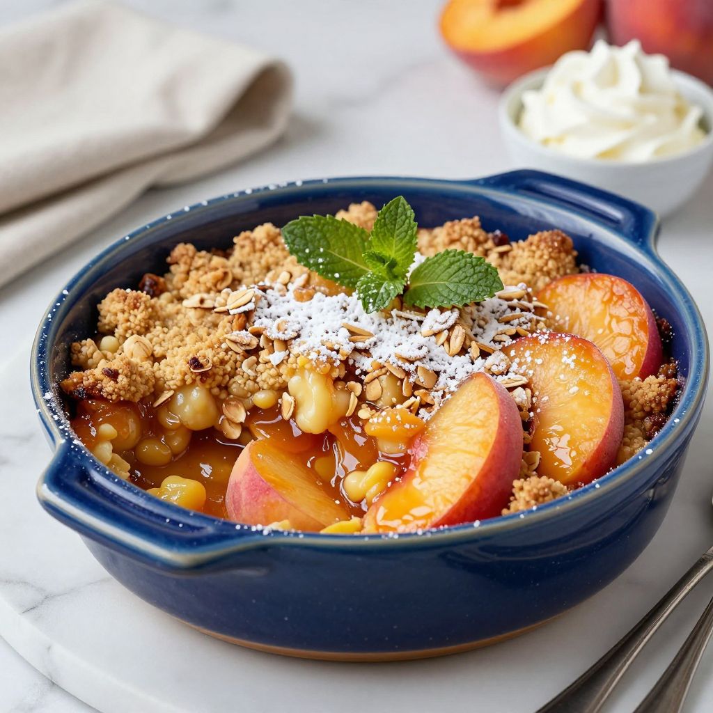 Baked crumble topping