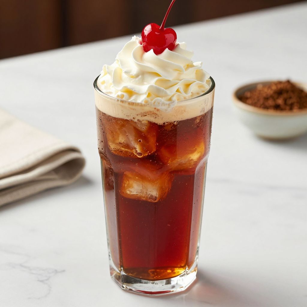Dirty Dr Pepper in a glass