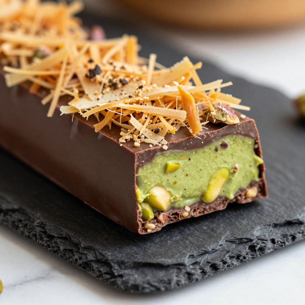 Dubai chocolate bars process step