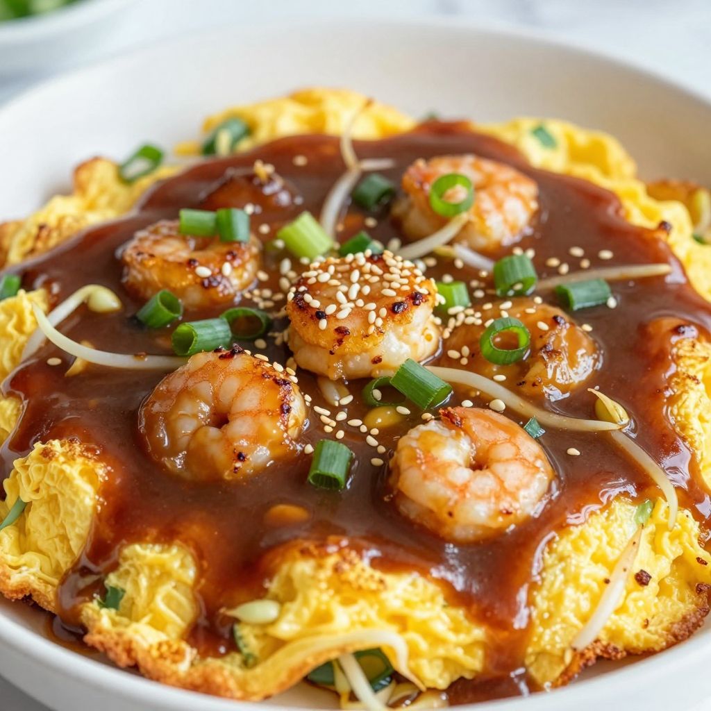 Egg Foo Young patties frying