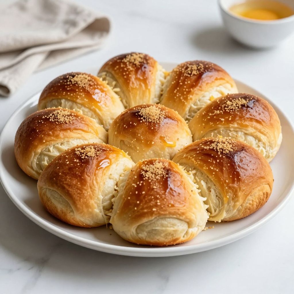 Golden baked goods from egg wash