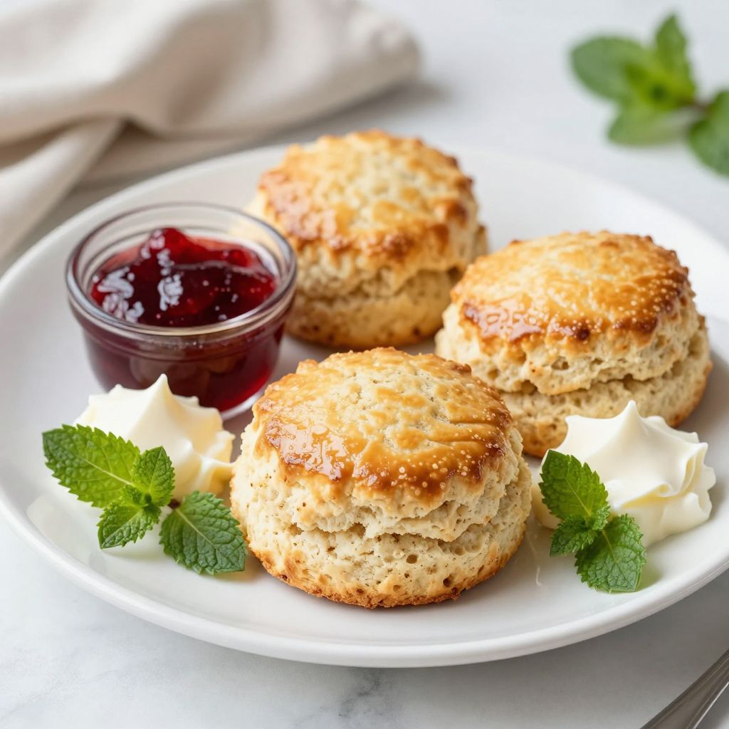 Freshly baked English scones