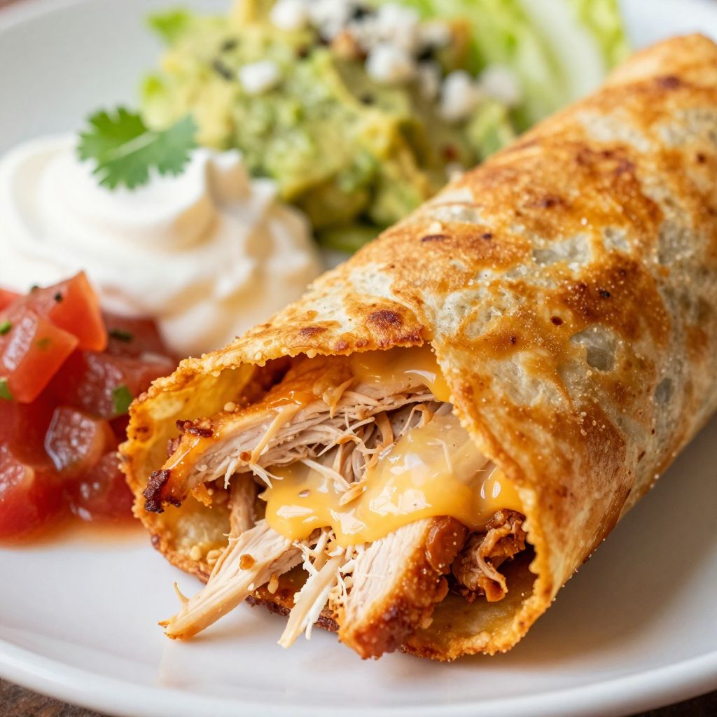 Crispy chicken flautas