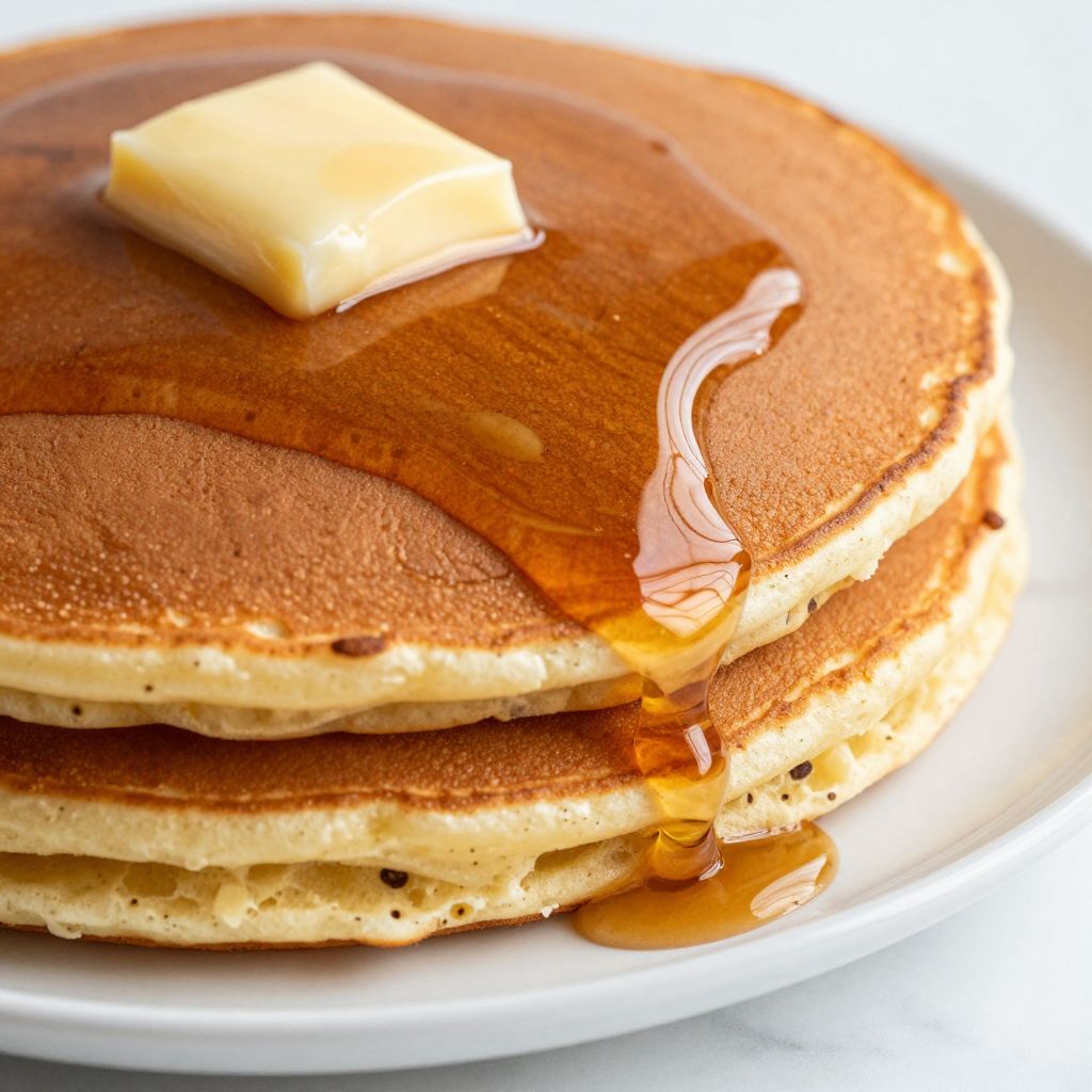 Golden Diner Pancakes on Griddle