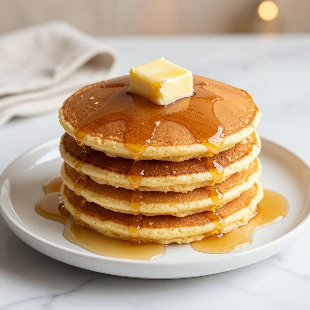 Stack of Golden Diner Pancakes