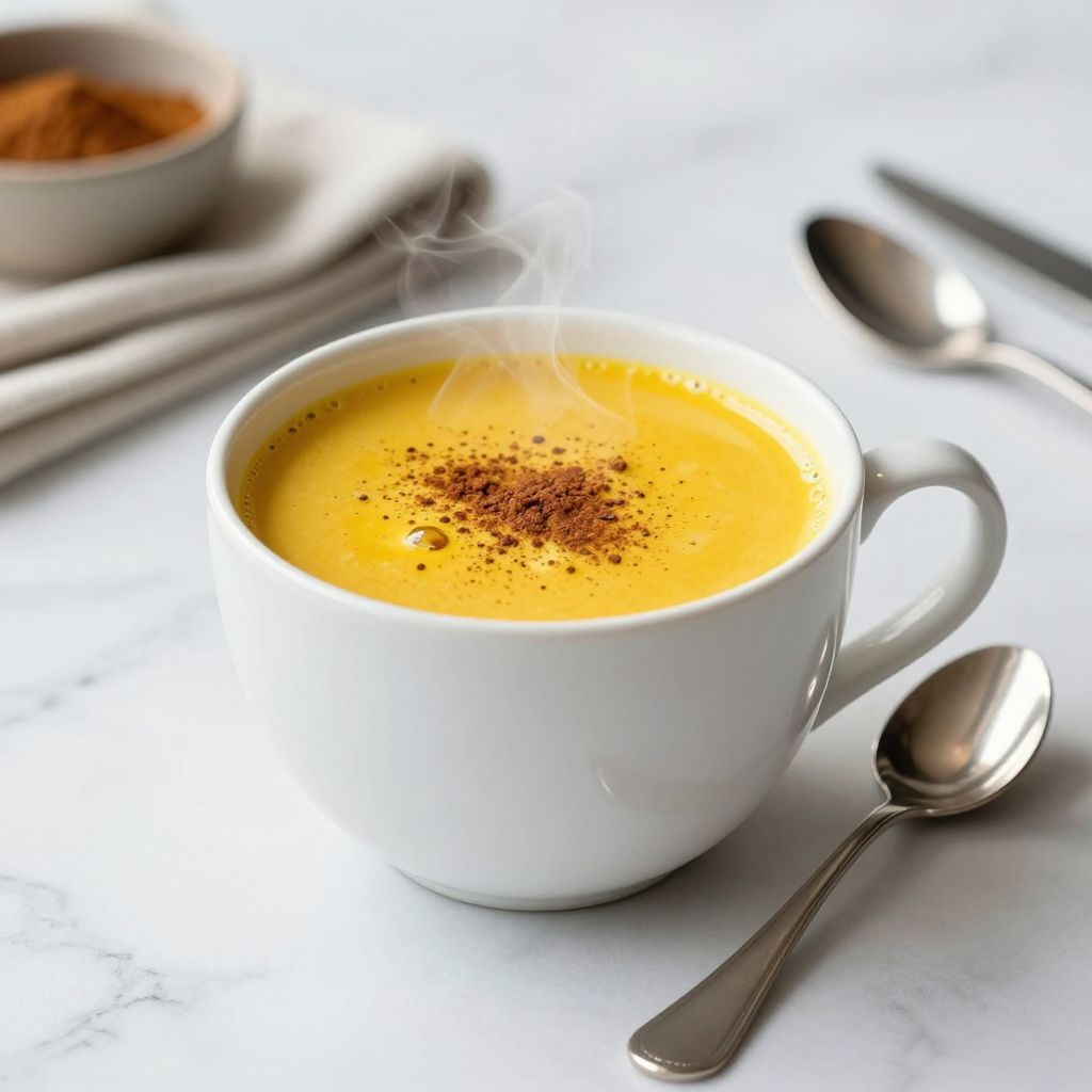 Golden milk served in a mug