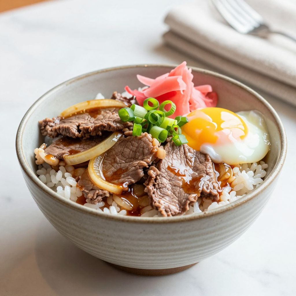 Gyudon served bowl