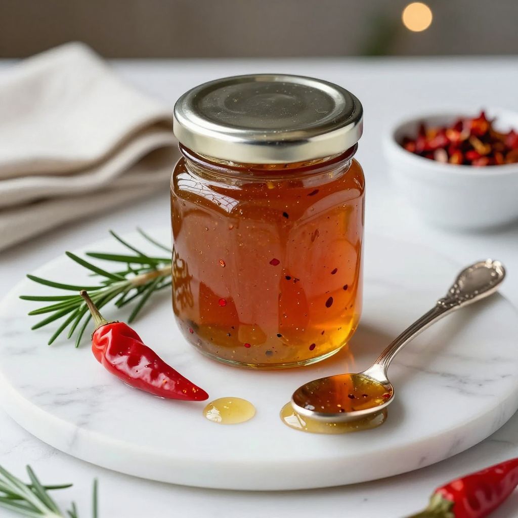 Jar of homemade hot honey