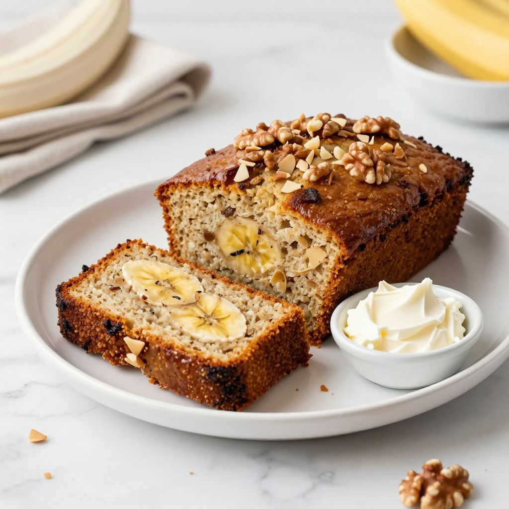 Sliced keto banana bread