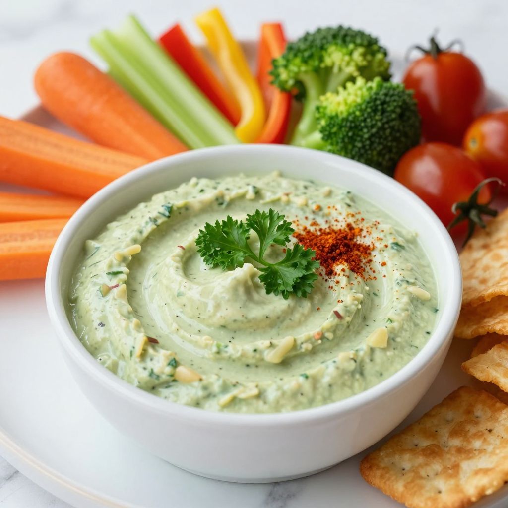 Knorr vegetable dip served with fresh vegetables