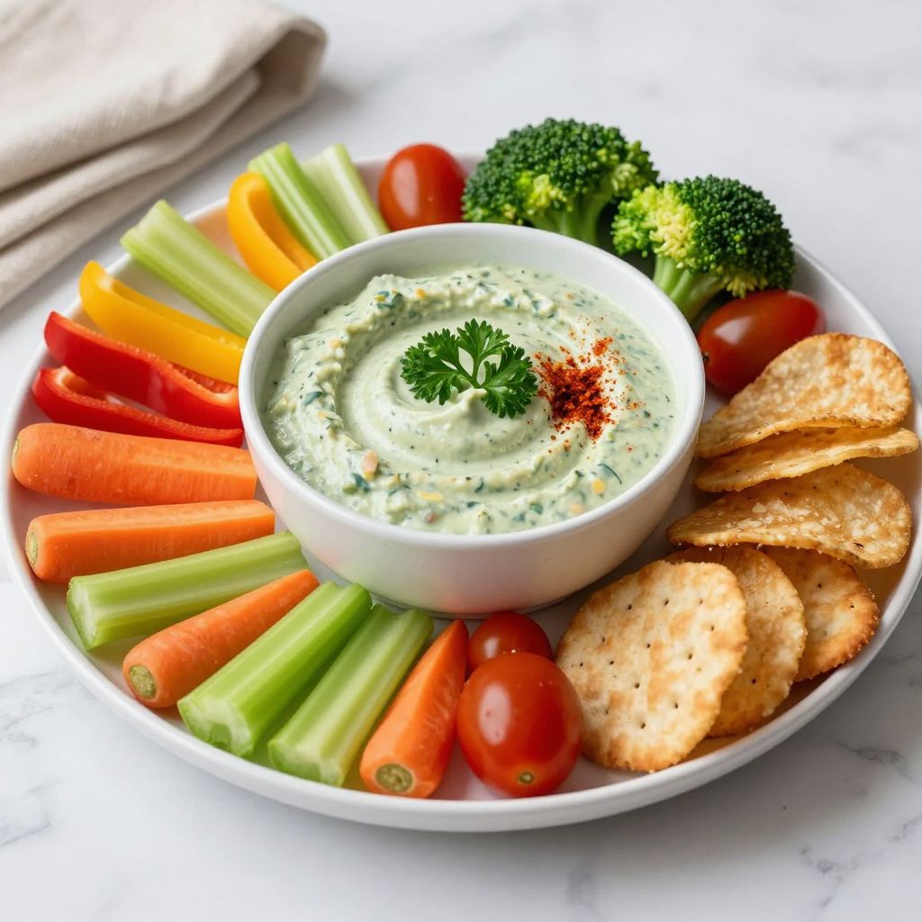 Creamy Knorr vegetable dip in a serving bowl