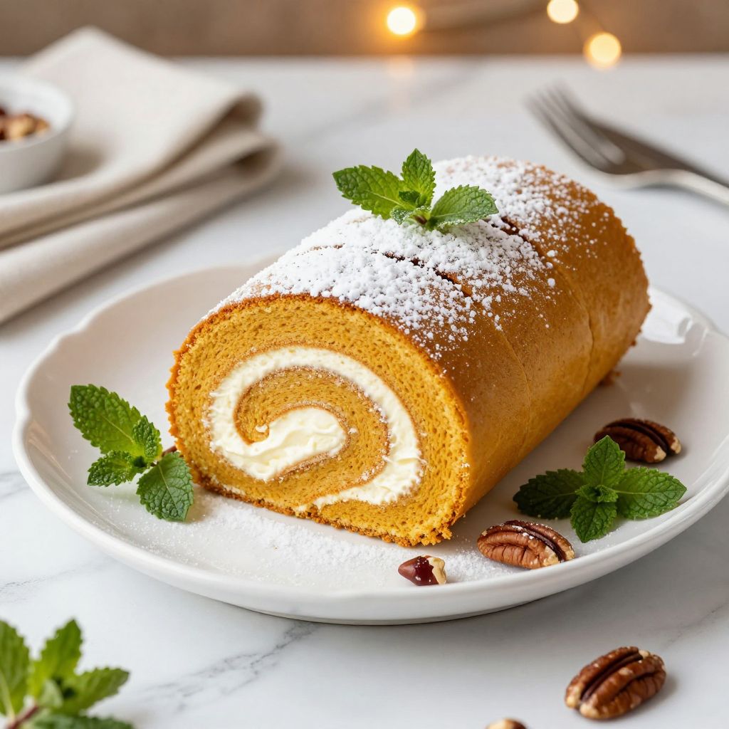Sliced Libby's pumpkin roll