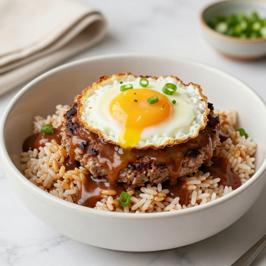 Finished loco moco on plate