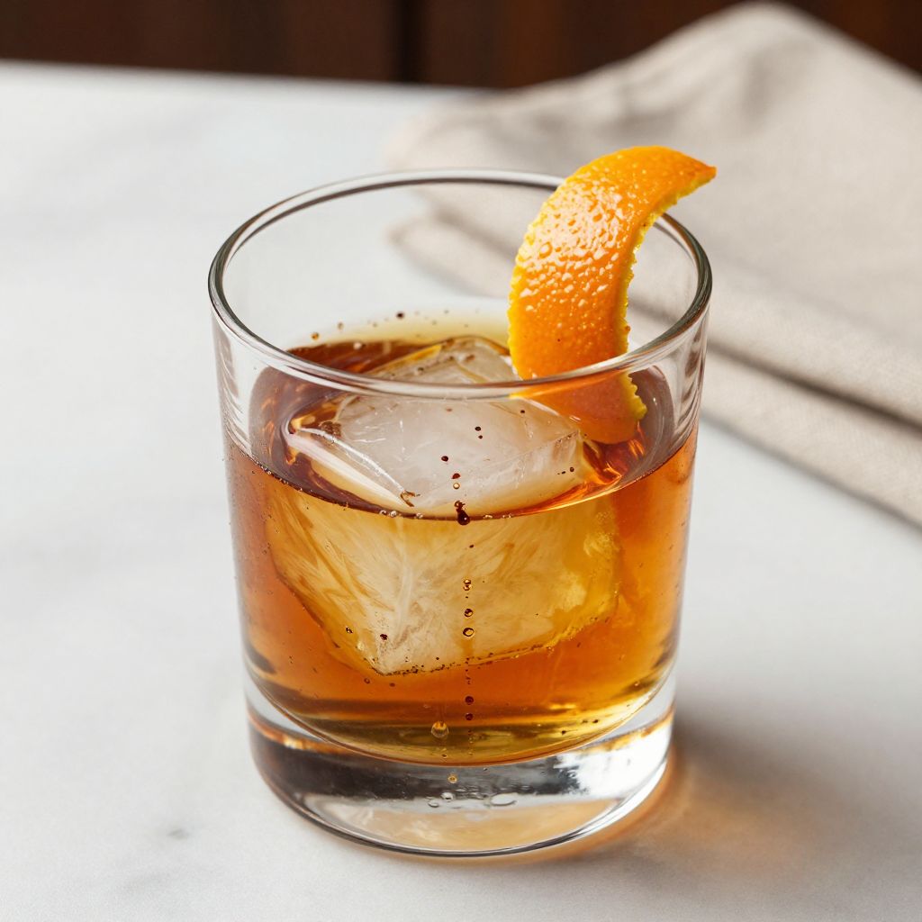 Maple Old Fashioned served with garnish