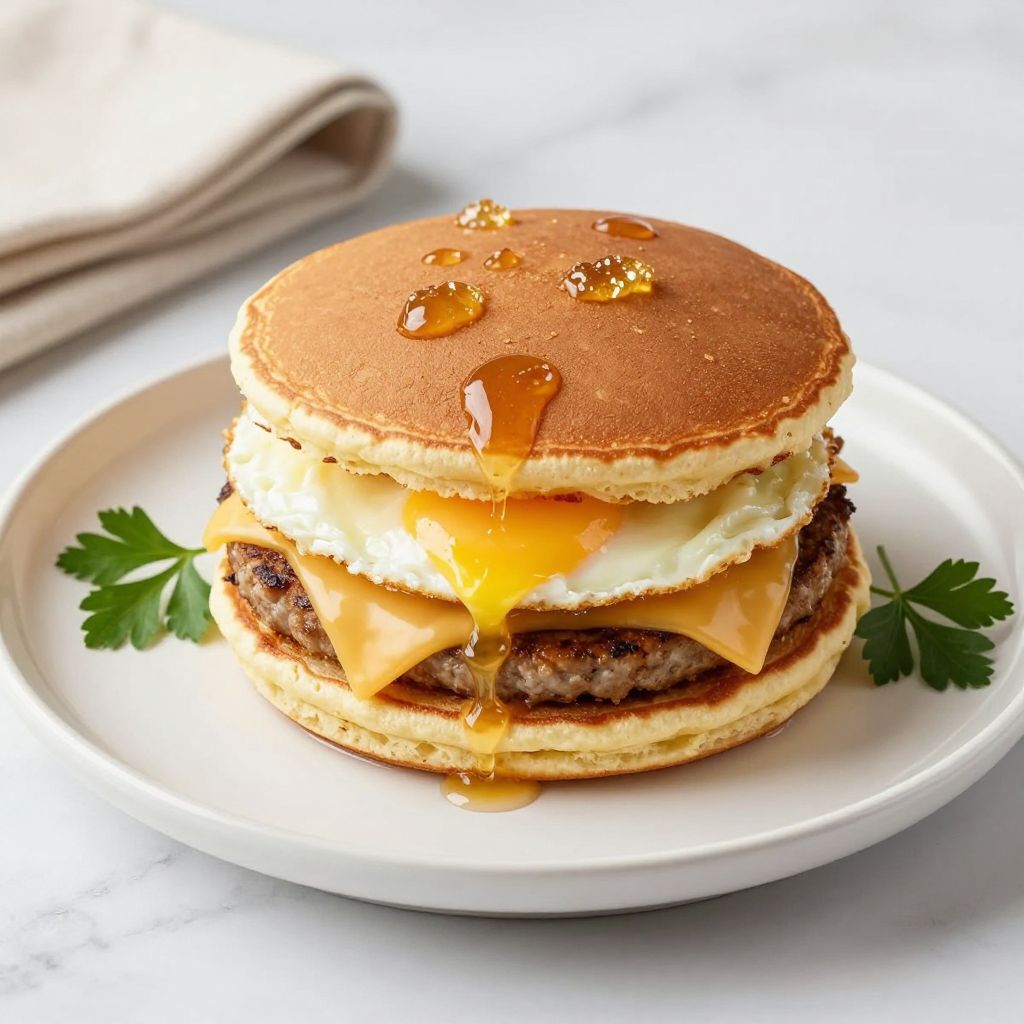 Homemade McGriddle ready to serve