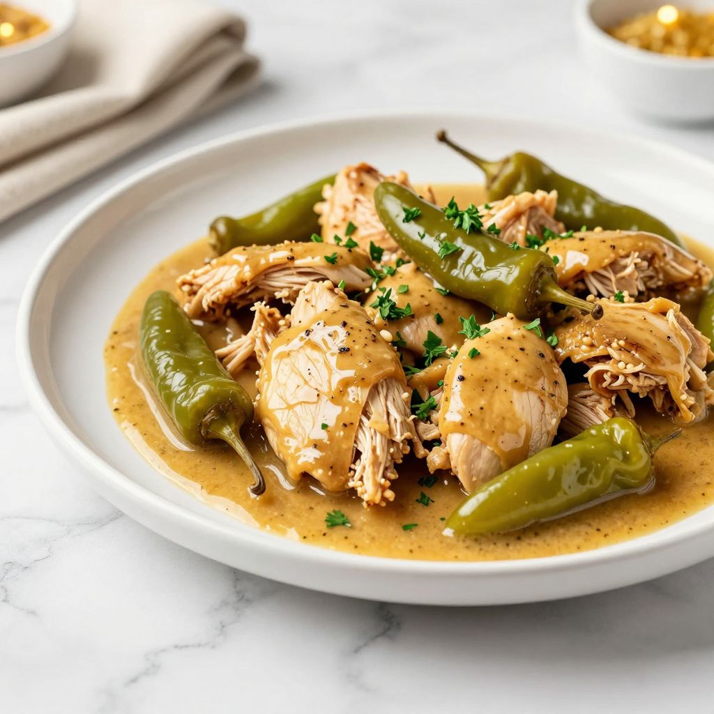 Mississippi chicken ready to serve