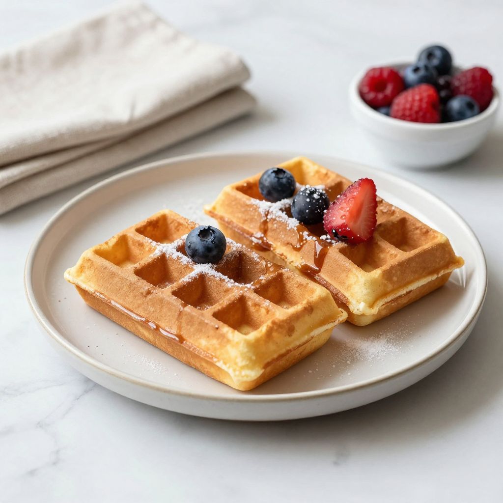 Mochi Waffles Serving