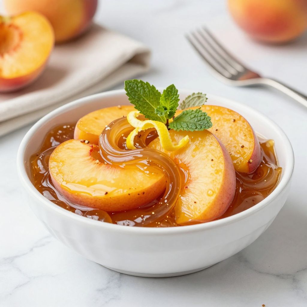 Homemade peach pie filling