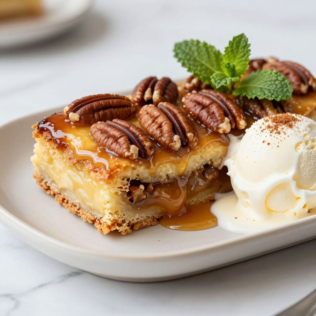 Pecan pie dump cake recipe step-by-step