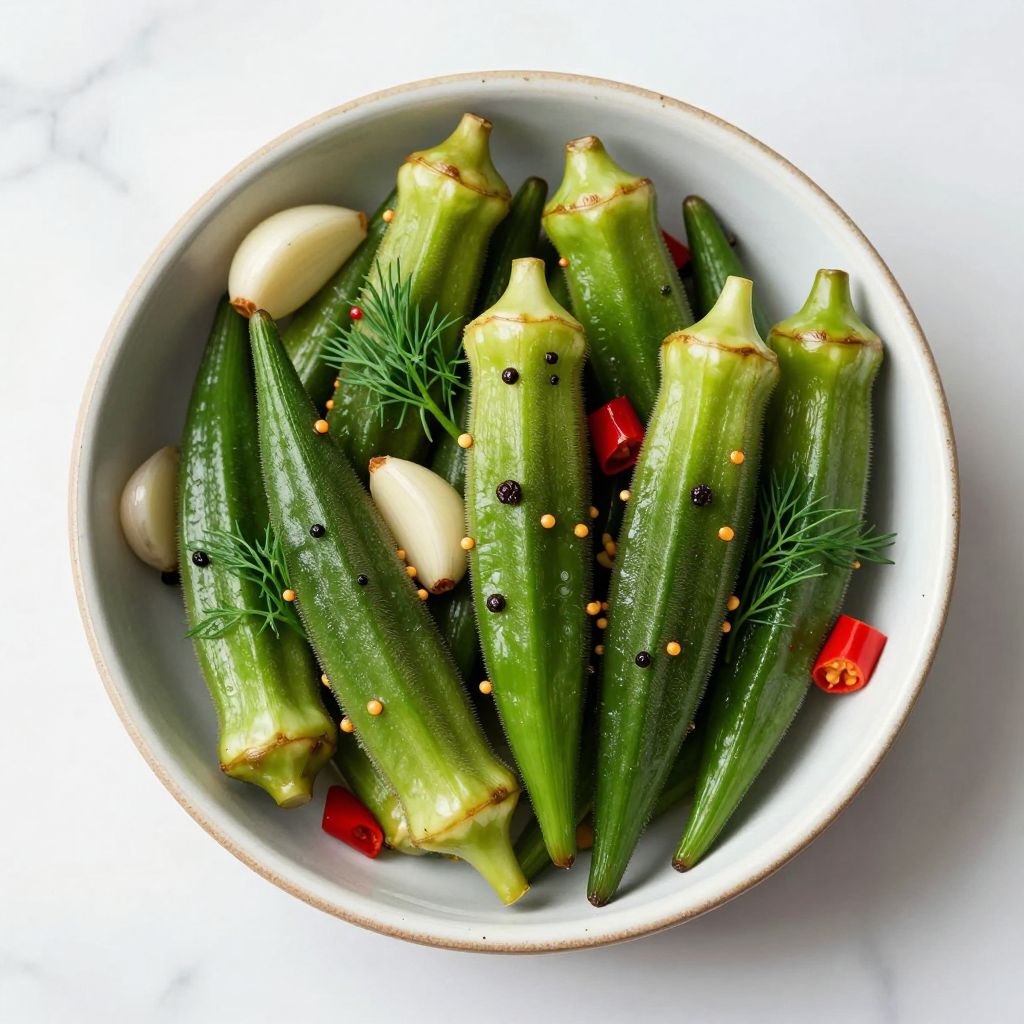Pickled okra step-by-step