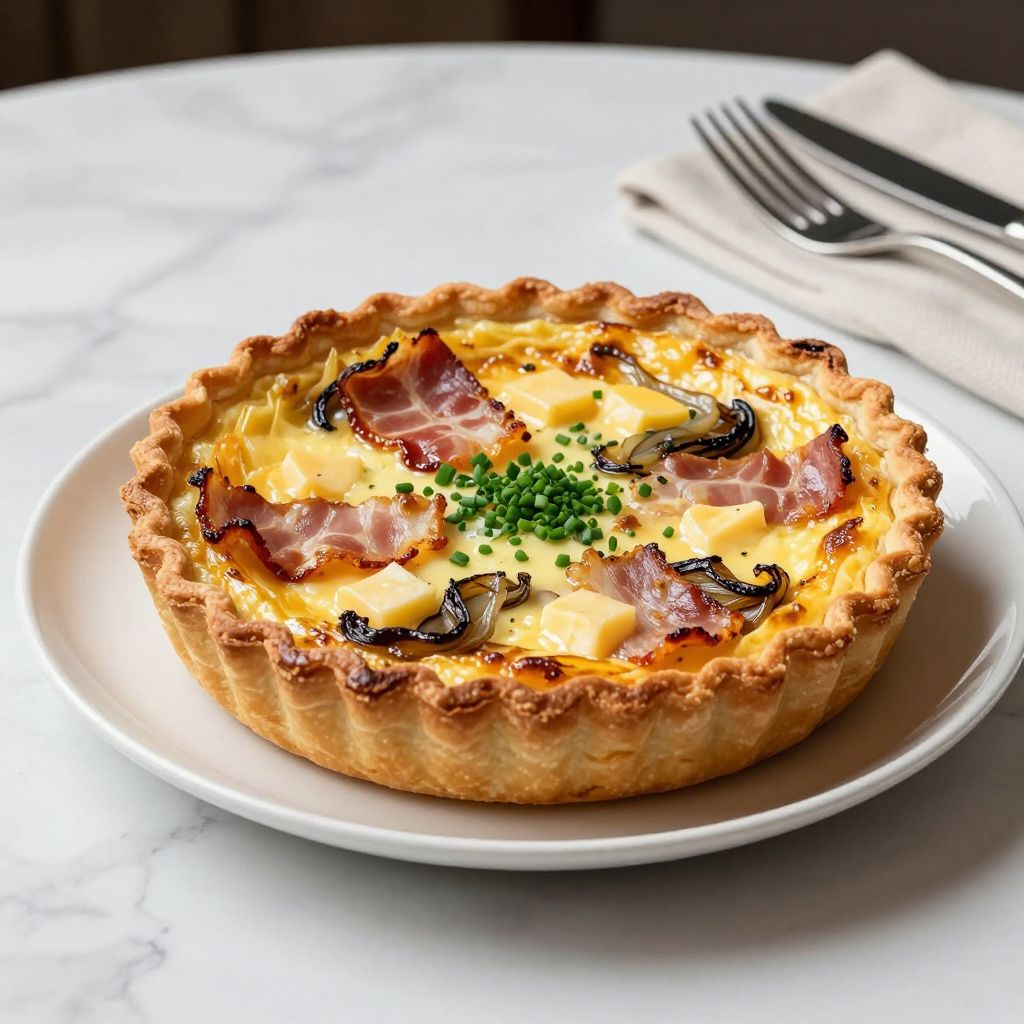 Flaky homemade quiche crust