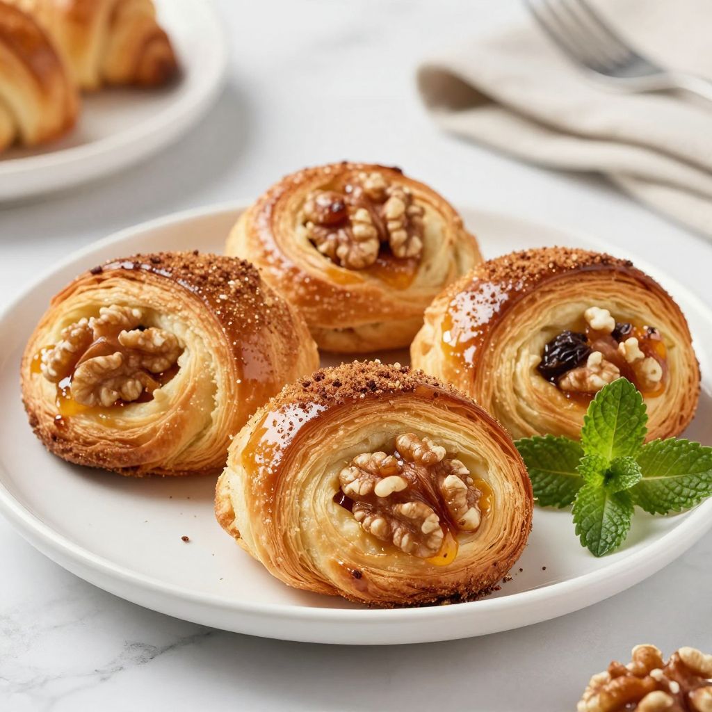 Freshly baked rugelach cookies