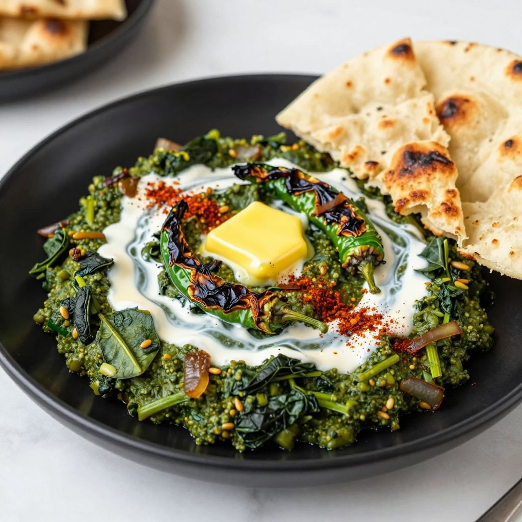 Saag in a pan