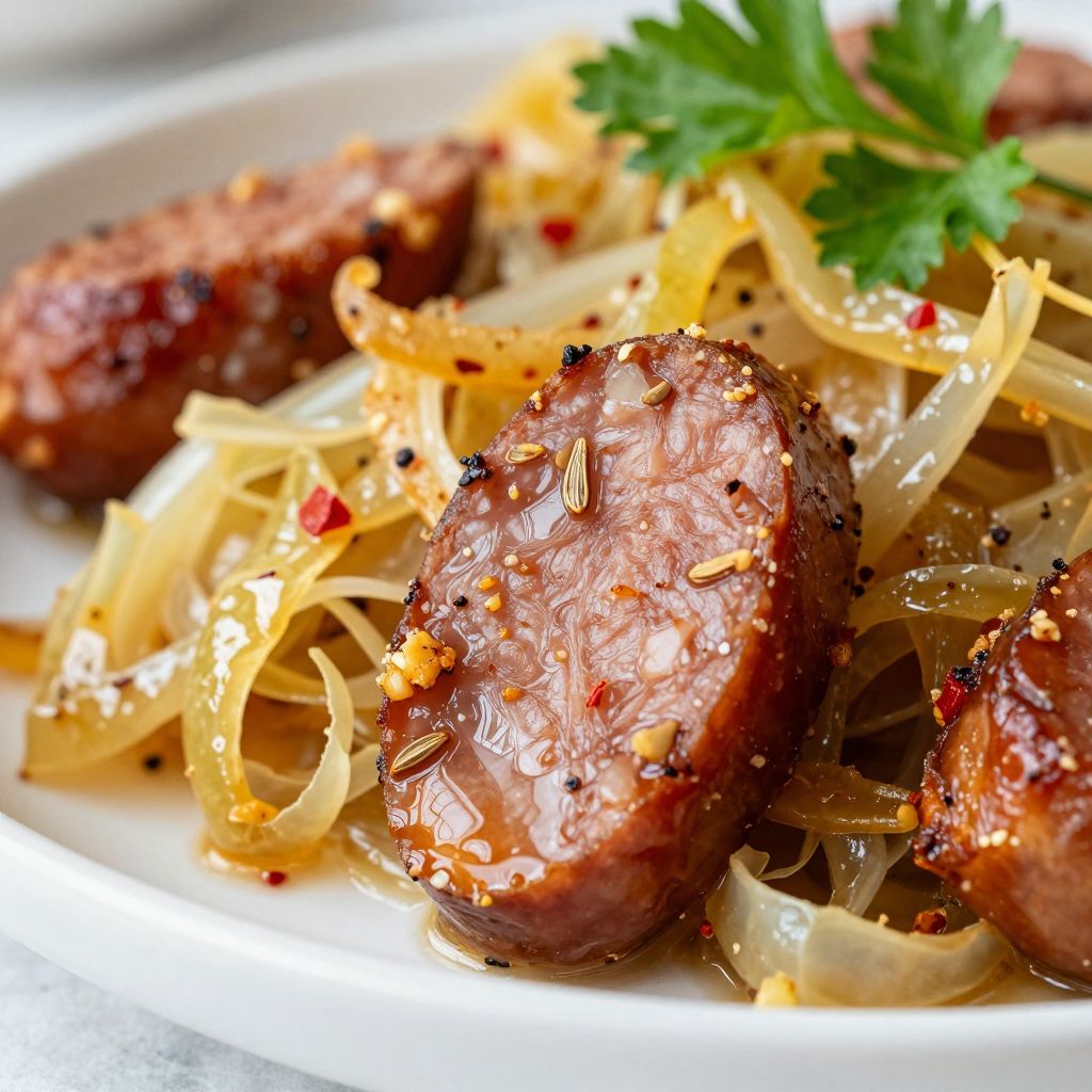 Sausage and Cabbage in Pan
