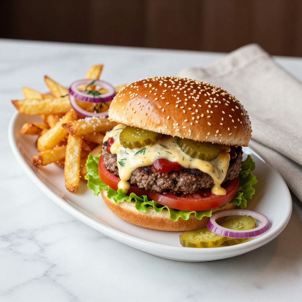 Smash burger sauce served on a burger