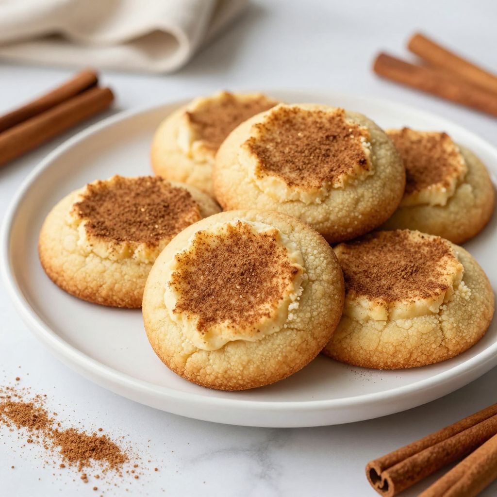 Stack of snickerdoodle cookies without cream of tartar