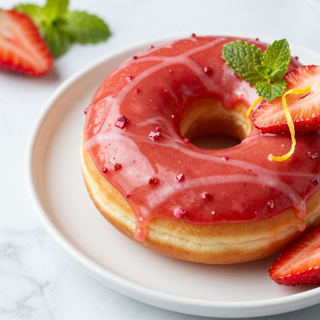 Strawberry glaze in saucepan