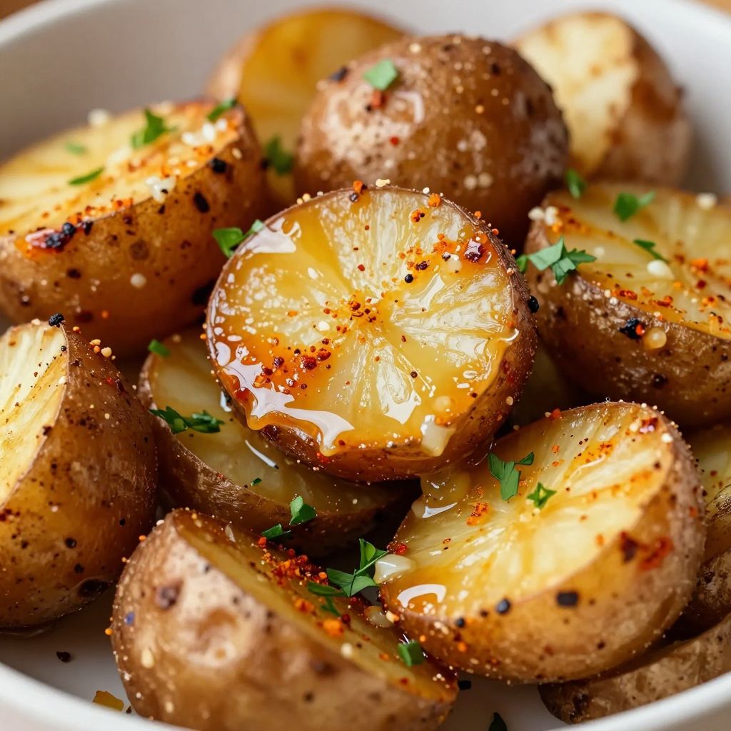 Crispy swamp potatoes on sheet pan