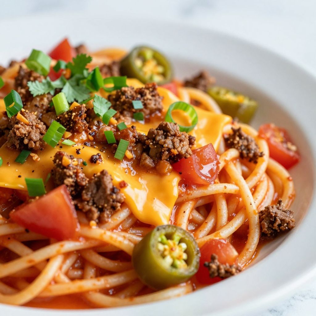 Taco spaghetti recipe