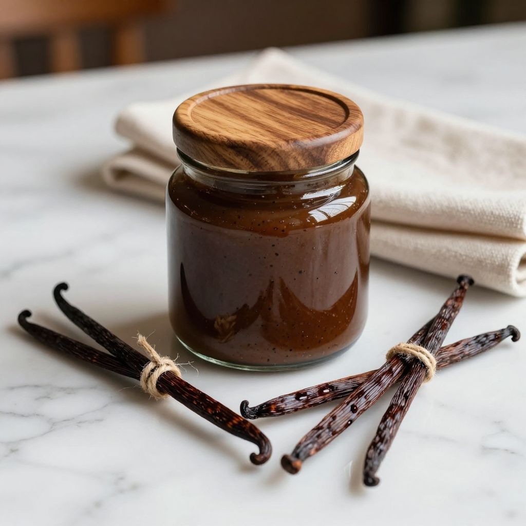 Vanilla bean paste in a jar